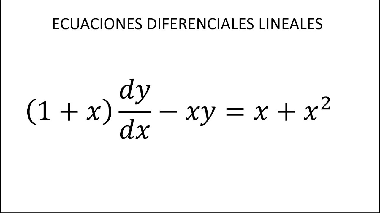 Simplifica la ecuación diferencial (1+x)dy/dx-xy=x+x^2